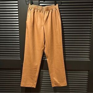 The Reset R Label, Brown Vegan Leather Pants, Size XS